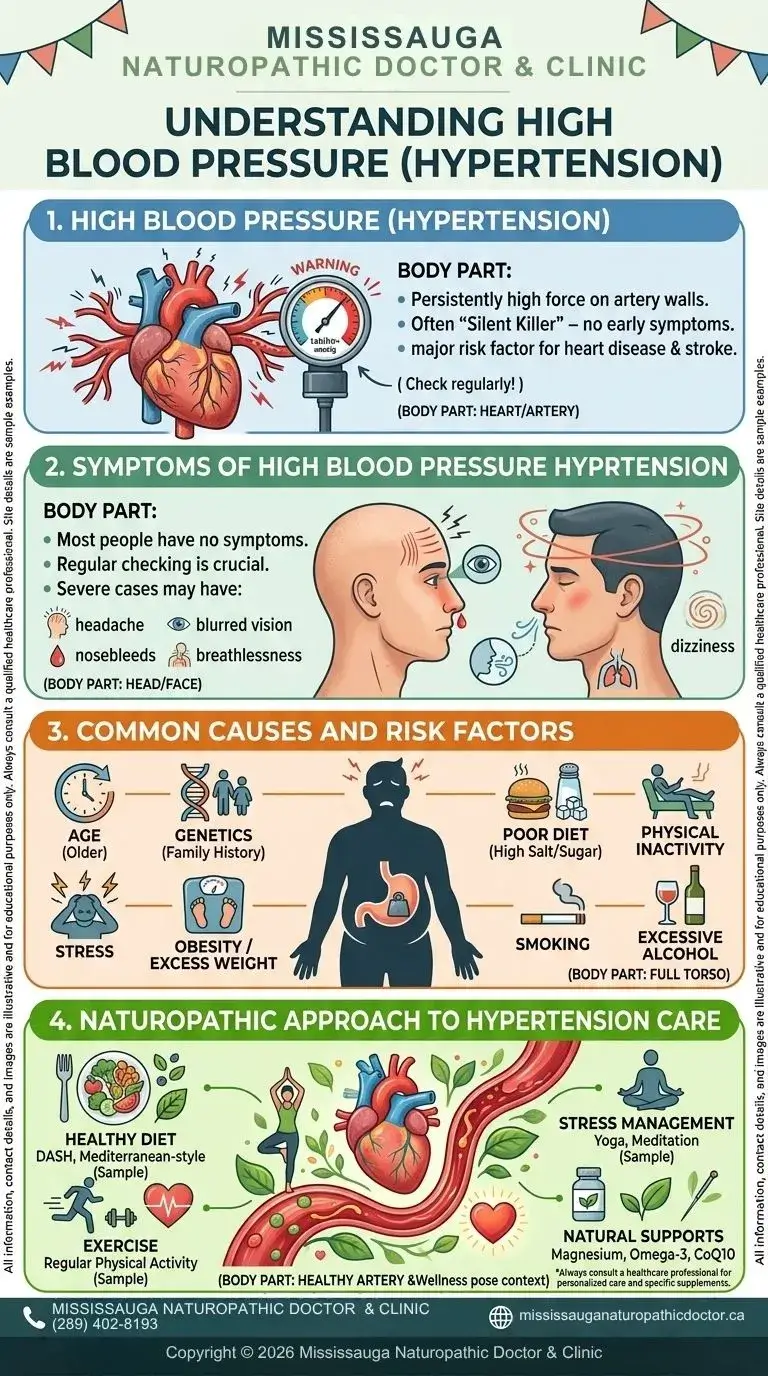 Infographic on high blood pressure causes